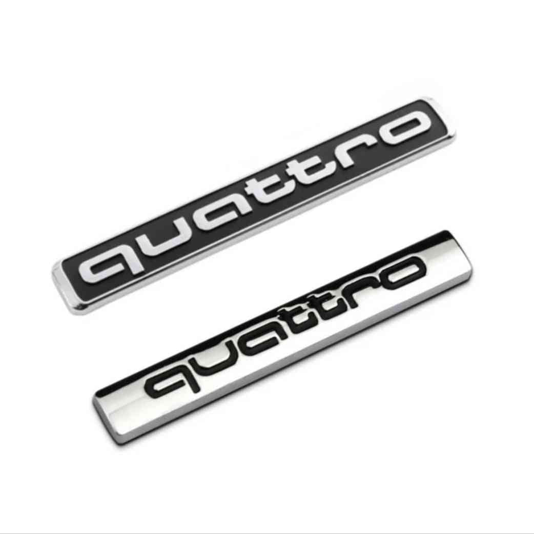 Emblema quattro plata o negro audi