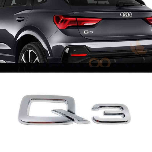 Emblema audi Q3 trasero plata