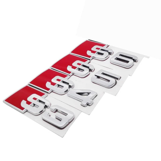 Emblema S3 S4 S5 S6 trasero plata