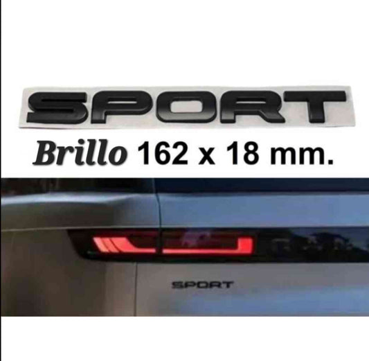 Emblema Sport Range Rover negro brillo