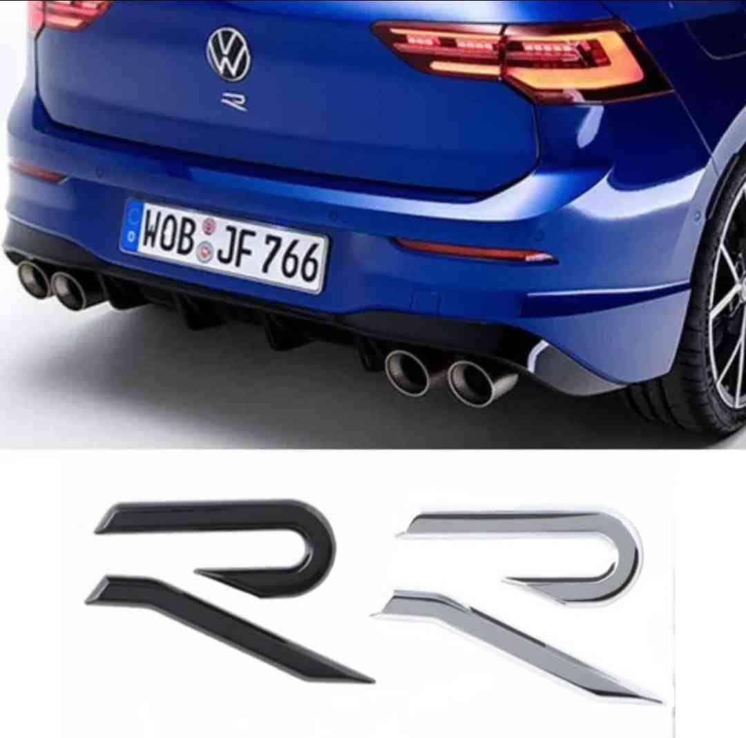 Emblema R new trasero plata o negro