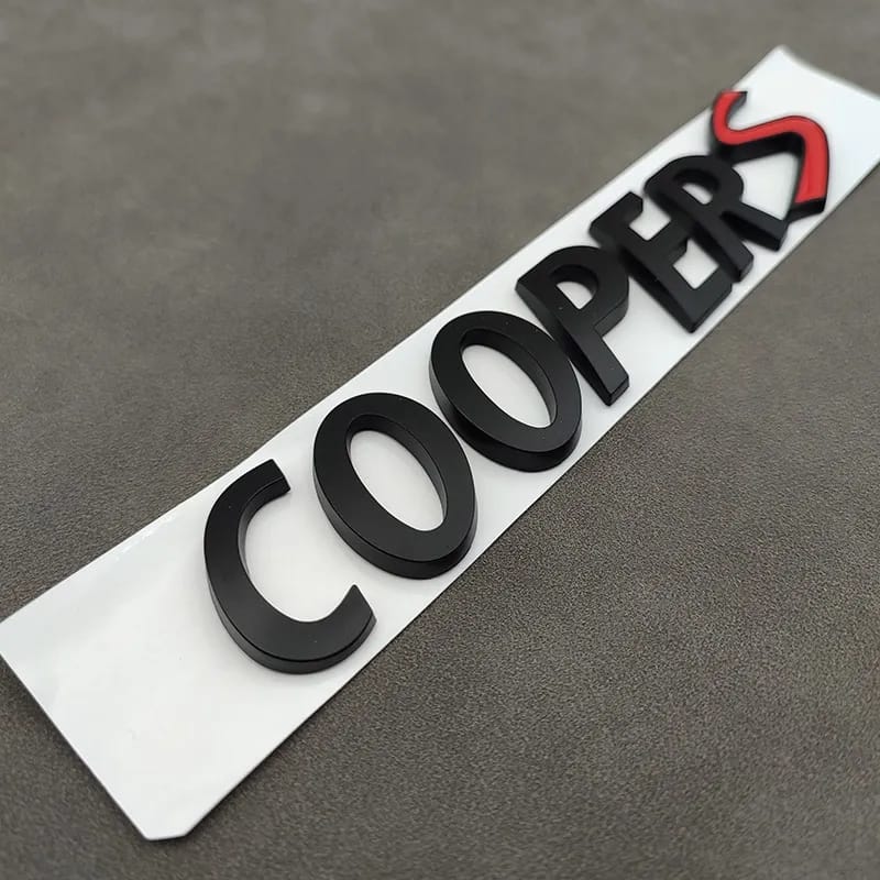 Emblema mini Cooper S negro