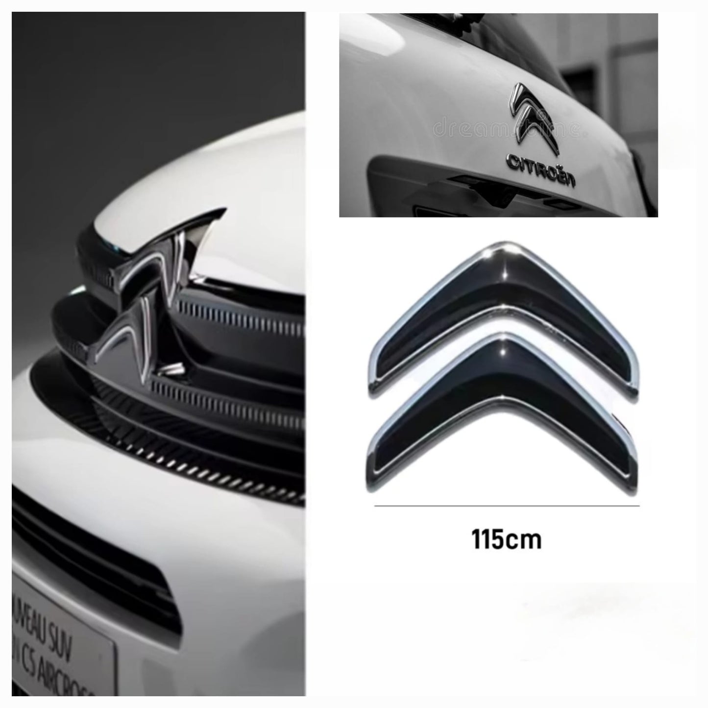 Emblema citroen negro 115mm
