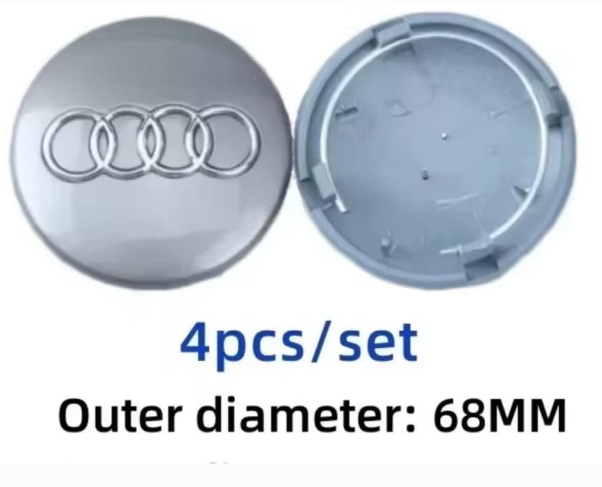 Audi 4 tapas buje gris o negro