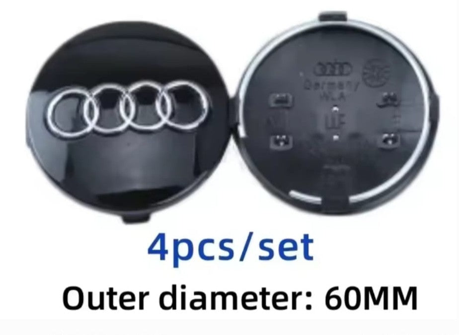 Audi 4 tapas buje gris o negro