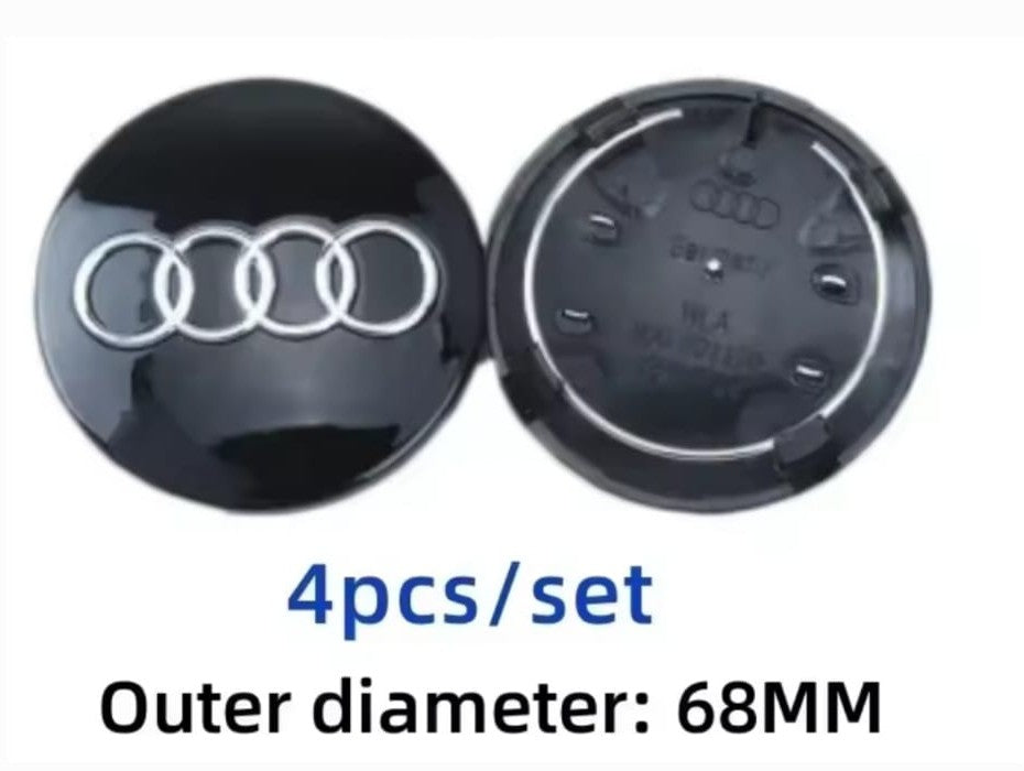 Audi 4 tapas buje gris o negro
