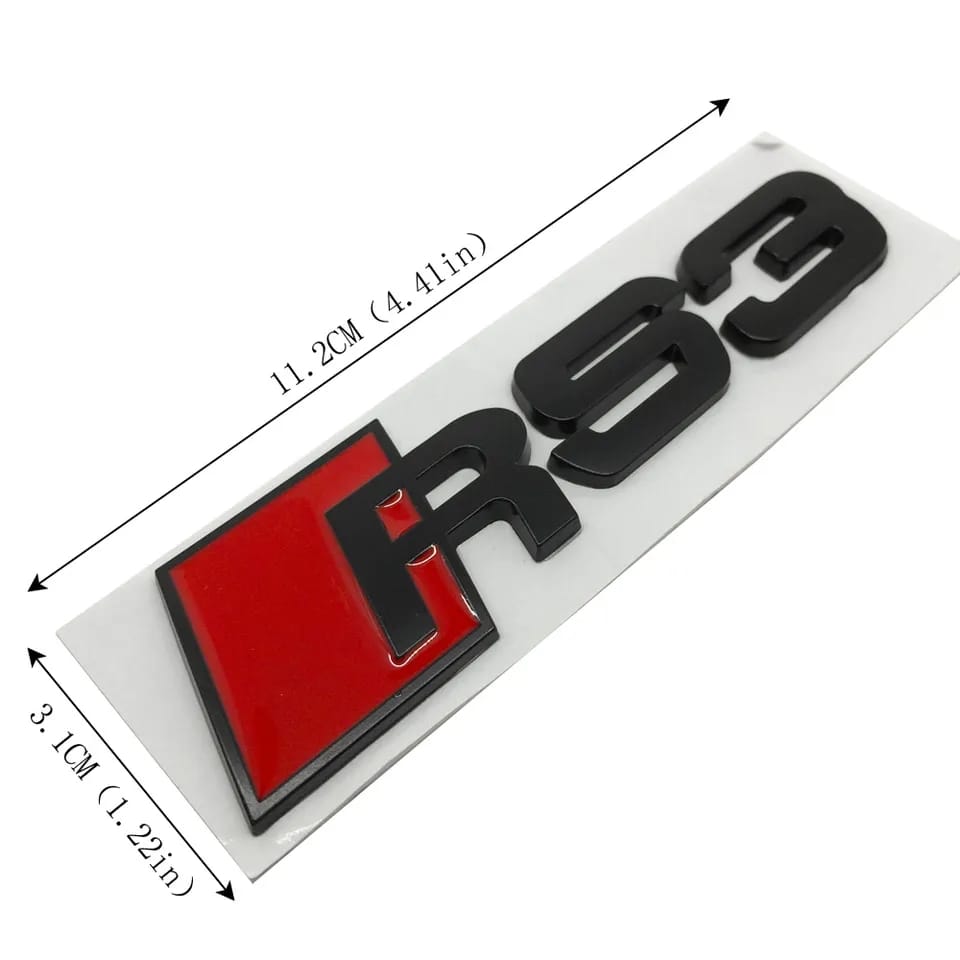 Emblema S3 S4 S5 S6 RS3 RS4 RS5 RS6 NEGRO AUDI