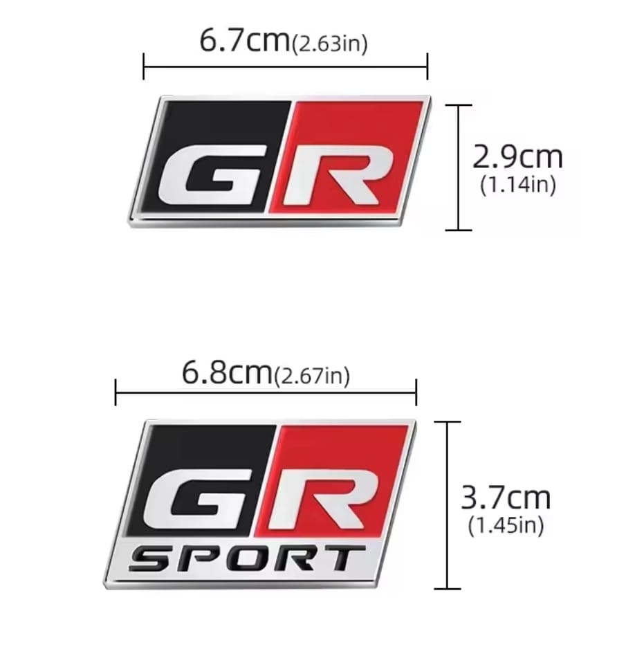 Emblema GR o GR SPORT trasero