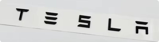 TESLA emblema o letras negro brillo
