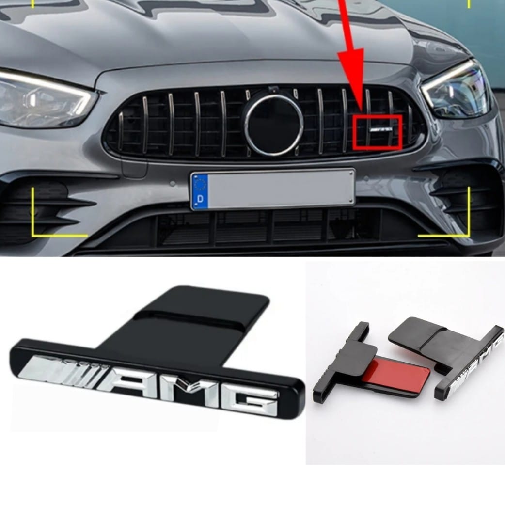 Emblema AMG delantero parrilla cromado, rojo o negro