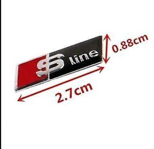 Emblema Sline Volante Audi negro y plata