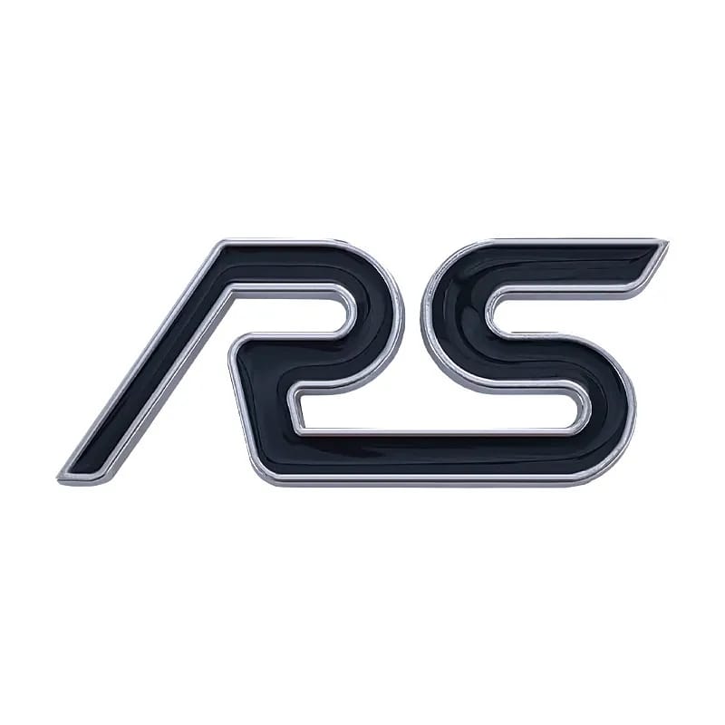 Emblema RS Ford azul o negro trasero