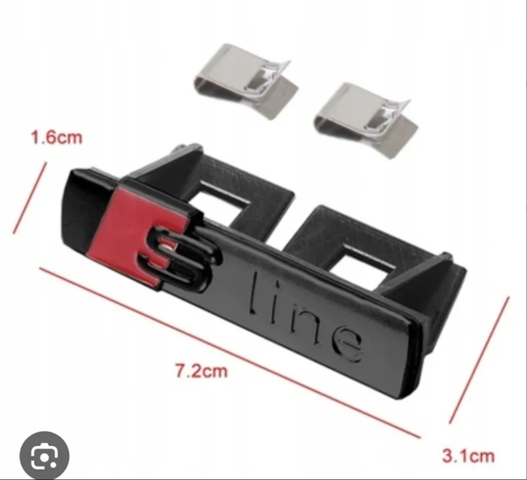 Emblema Sline parrilla plata, cromado o negro