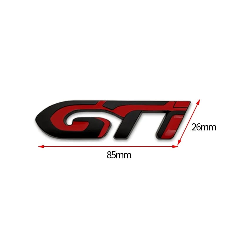 Emblema GTI Peugeot trasero negro o rojo