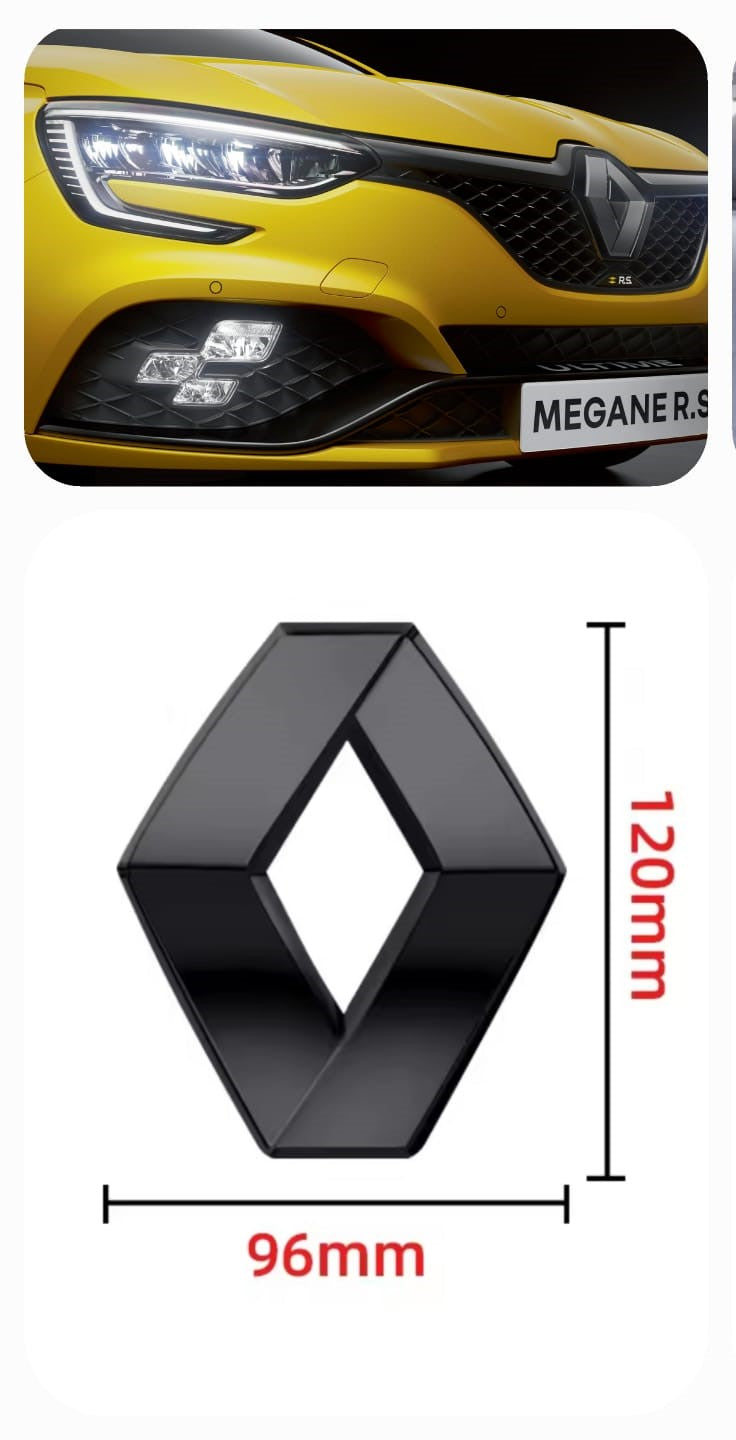 Renault emblema negro brillo