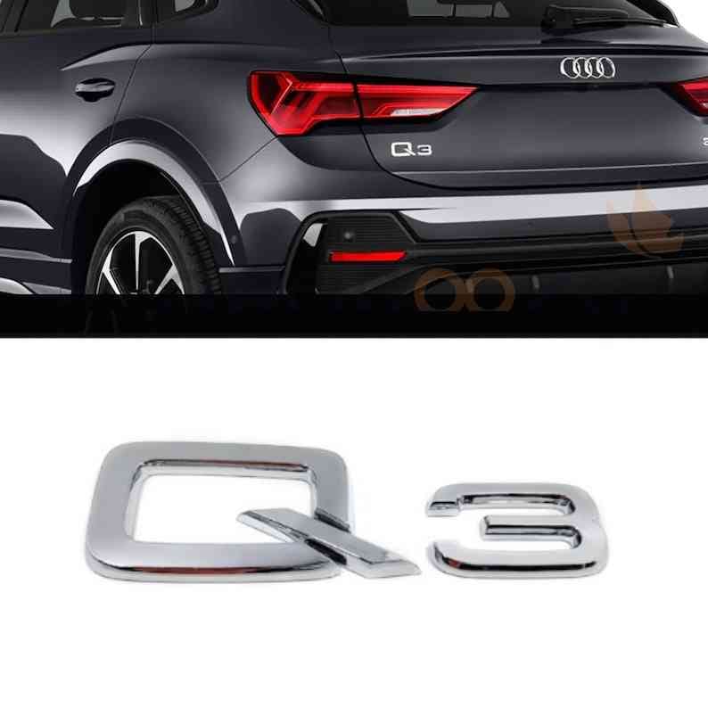 Emblema audi Q3 trasero plata