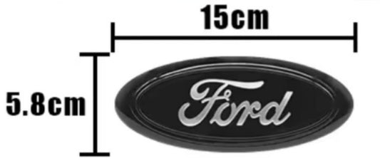 Emblema Ford negro brillo