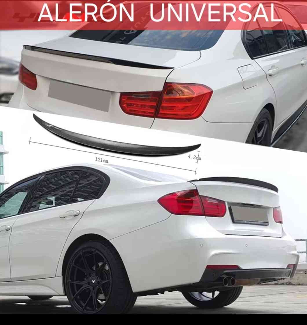 Alerón universal negro brillo