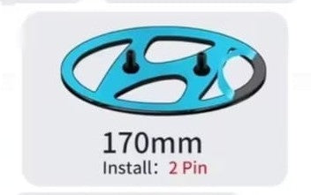 Hyundai emblema Negro Brillo