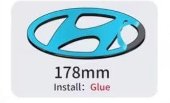 Hyundai emblema Negro Brillo