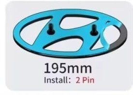 Hyundai emblema Negro Brillo