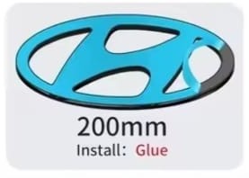 Hyundai emblema Negro Brillo