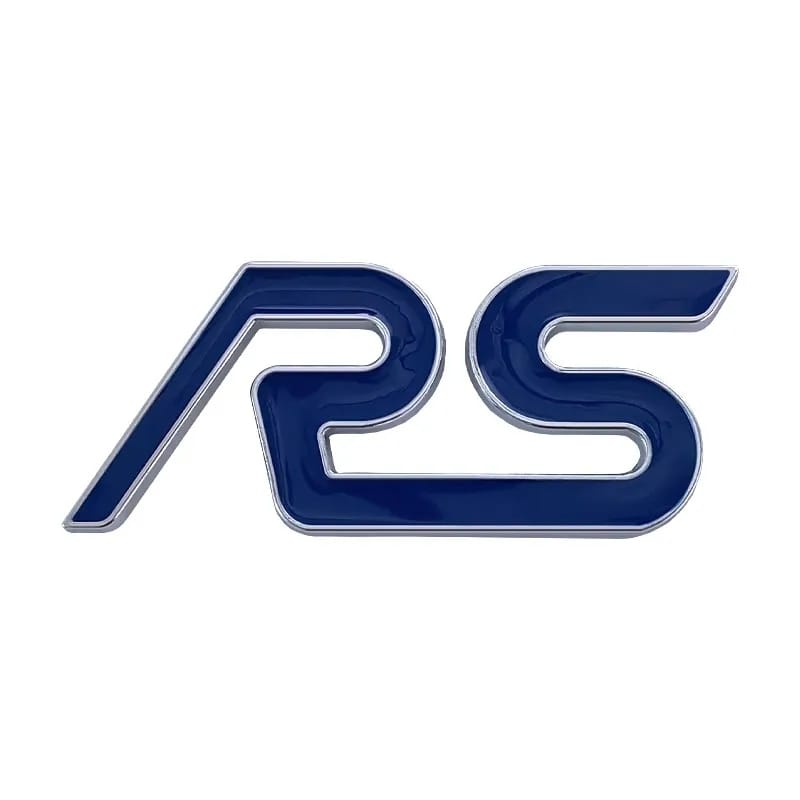 Emblema RS Ford azul o negro trasero