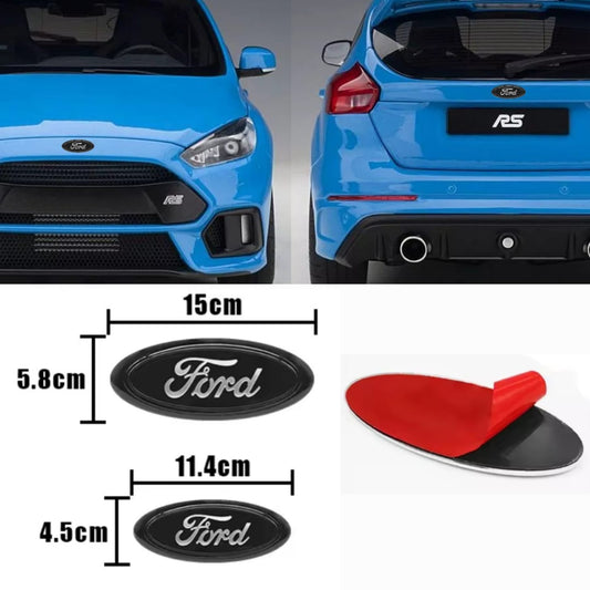 Emblema Ford negro brillo