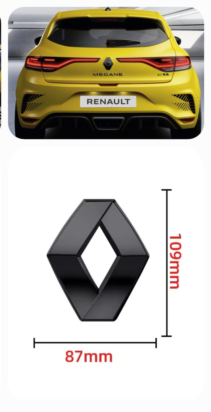 Renault emblema negro brillo